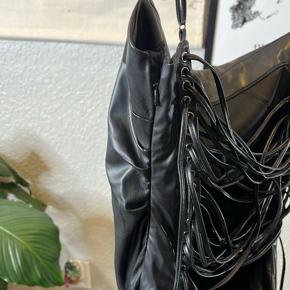 HOUSE OF CB 'Jalena' Black Vegan Leather Lace Back Dress NWOT - Picture 8 of 8